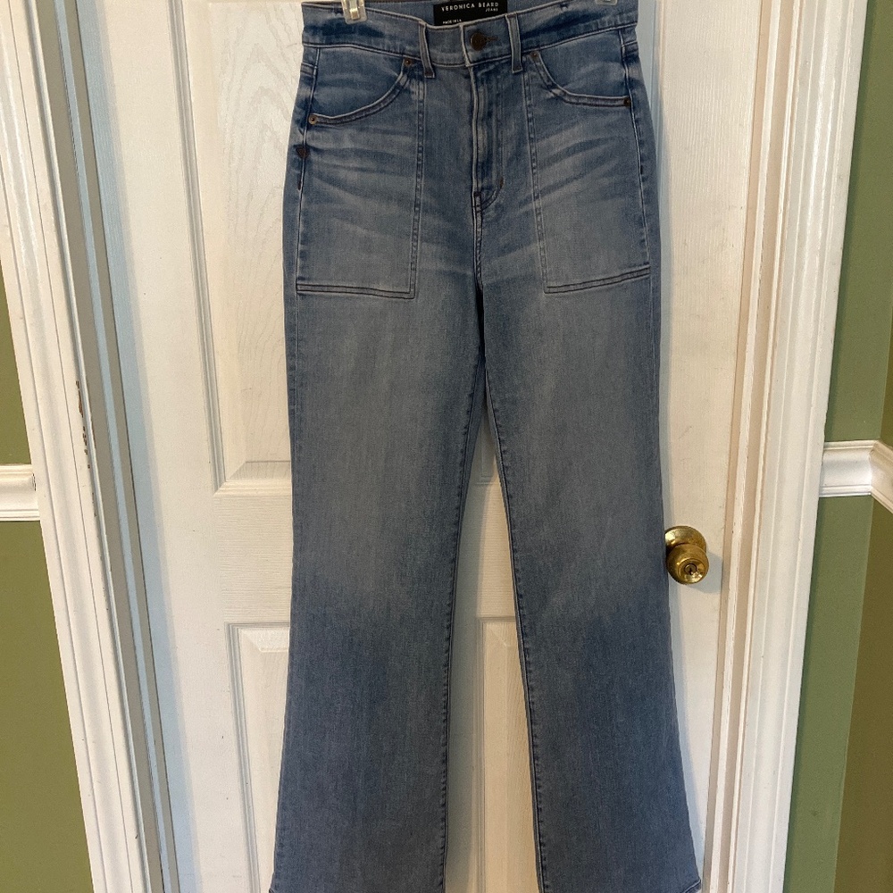 VERONICA BEARD CROSBIE WIDE LEG HIGH RISE JEANS